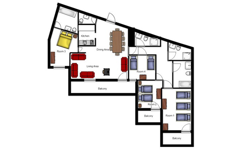 Chalet Capricorne Val Thorens Floor Plan 2